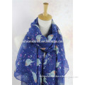 animal viscose multi-color scarf tree pattren lady shawl birds scarf